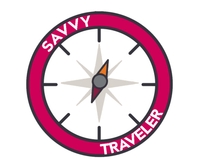 Savvy traveler badge icon