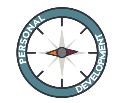 Personal development badge icon